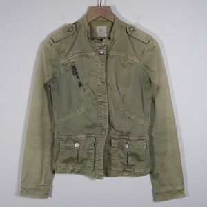 Sanctuary Los Angeles Women's Military Utility Army Green Jacket Medium 17x23